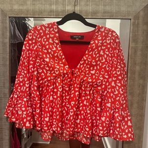 Red Sugar Lips Leopard Top